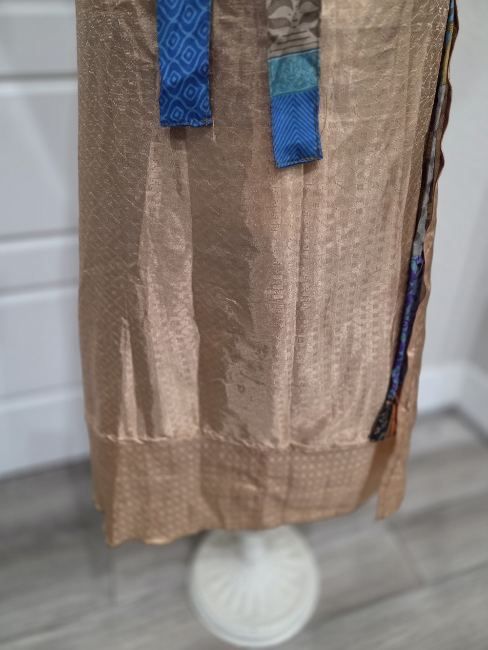 Vintage Bohemian Multi-Panel Patchwork Reversible Maxi Skirt -  Mixed Print - Picture 10 of 11